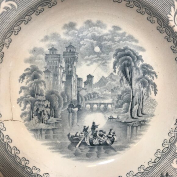 Rhine Other - Vintage Rhine Transferware Antique Soup Bowl GUC Retro Collectible Display House